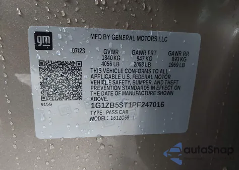 2023 Chevrolet Malibu Fwd Ls from USA, damaged, VIN 1G1ZB5ST1PF247016